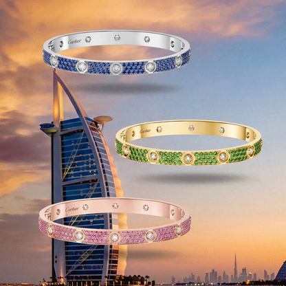 [✨Start💎]2026 PAVE GEMSTONE LOVE BRACELET 6.1MM 10 DIAMONDS