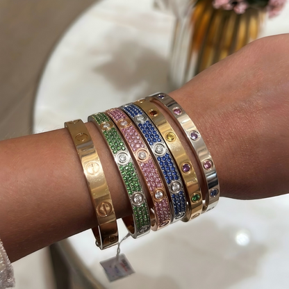 [✨Start💎]2026 PAVE GEMSTONE LOVE BRACELET 6.1MM 10 DIAMONDS