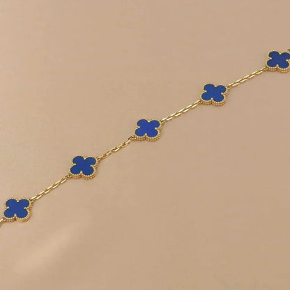 [Star Jewelry] CLOVER 5 MOTIF BLUE AGATE BRACELET COLLECTION