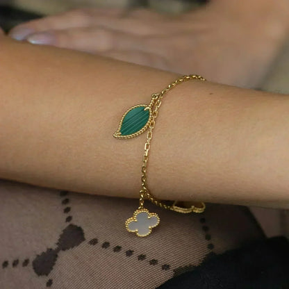 [Star Jewelry]LUCKY SPRING 5 MOTIF GOLD BRACELET