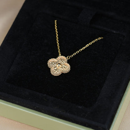 [Star Jewelry]CLOVER 15MM  BRONZING NECKLACE