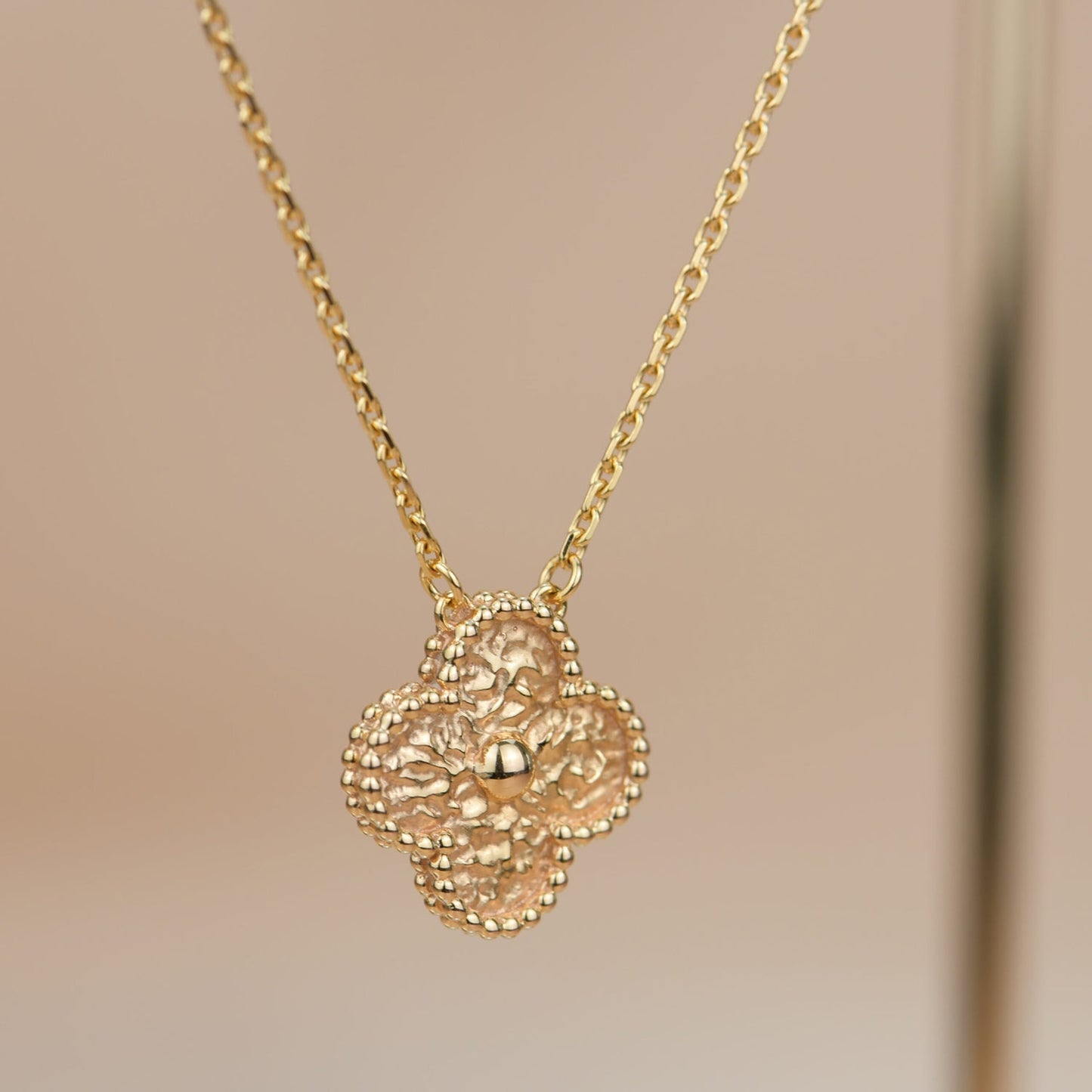 [Star Jewelry]CLOVER 15MM  BRONZING NECKLACE