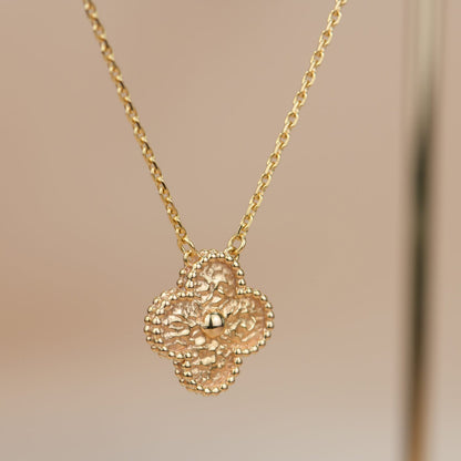 [Star Jewelry]CLOVER 15MM  BRONZING NECKLACE