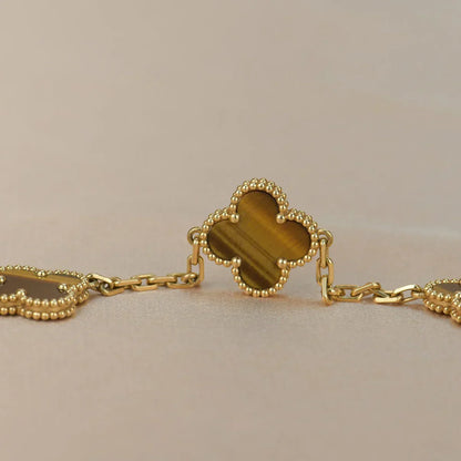[Star Jewelry] CLOVER 5 MOTIFS TIGER EYE BRACELET COLLECTION