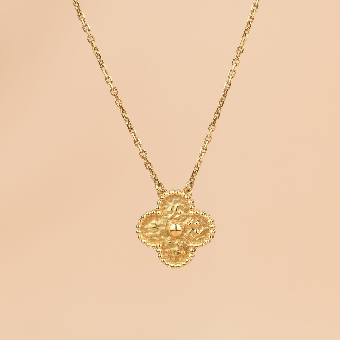 [Star Jewelry]CLOVER 15MM  BRONZING NECKLACE