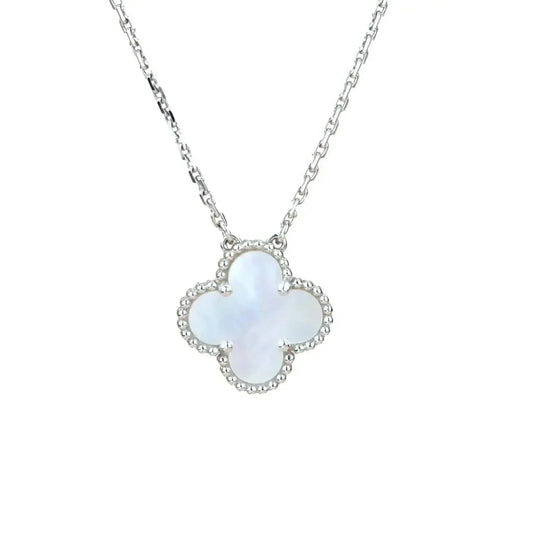 [Star Jewelry]CLOVER  15MM WHITE MOTHER-OF-PEARL SILVER