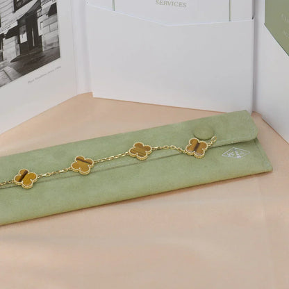 [Star Jewelry] CLOVER 5 MOTIFS TIGER EYE BRACELET COLLECTION
