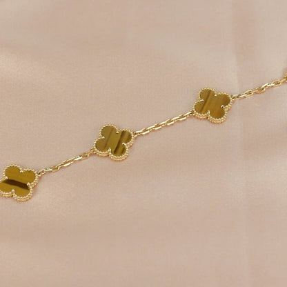 [Star Jewelry] CLOVER 5 MOTIFS TIGER EYE BRACELET COLLECTION