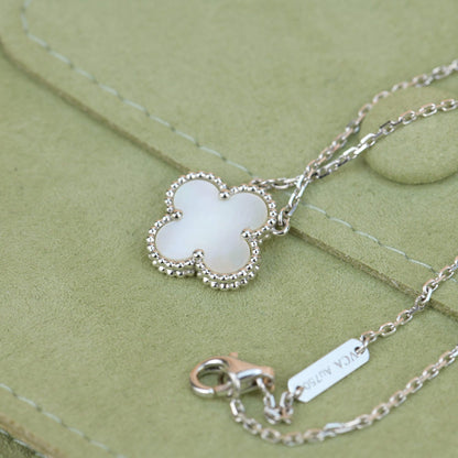 [Star Jewelry]CLOVER  15MM WHITE MOTHER-OF-PEARL SILVER