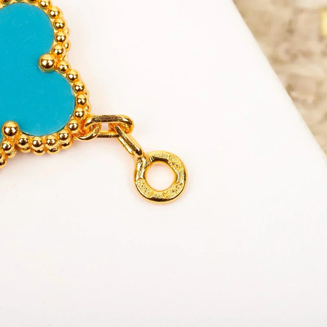 [Star Jewelry] CLOVER 5 MOTIF TURQUOISE BRACELET COLLECTION