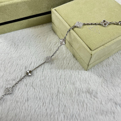 [Star Jewelry]CLOVER 6 MOTIF DIAMOND LASER BRACELET