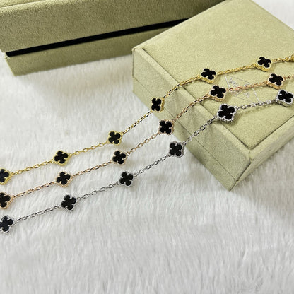 [Star Jewelry]CLOVER 6 MOTIF  ONYXS BRACELET