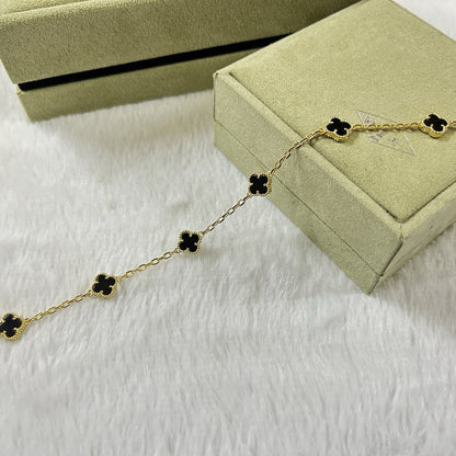 [Star Jewelry]CLOVER 6 MOTIF  ONYXS BRACELET