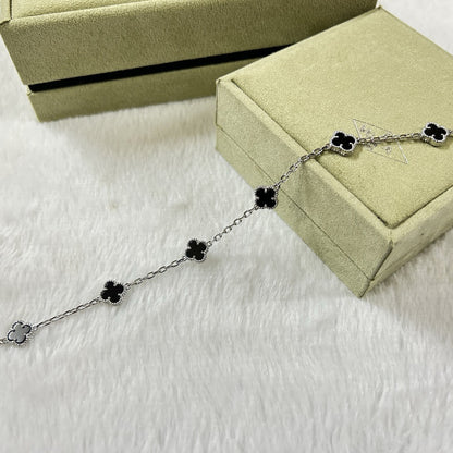 [Star Jewelry]CLOVER 6 MOTIF  ONYXS BRACELET