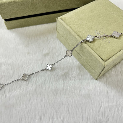 [Star Jewelry]CLOVER 6 MOTIF WHITE MOP BRACELET