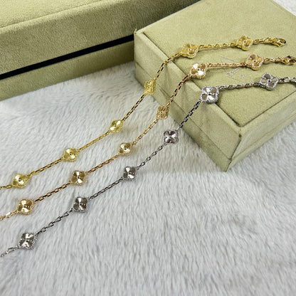 [Star Jewelry]CLOVER 6 MOTIF DIAMOND BRACELET