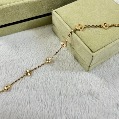 [Star Jewelry]CLOVER 6 MOTIF DIAMOND BRACELET