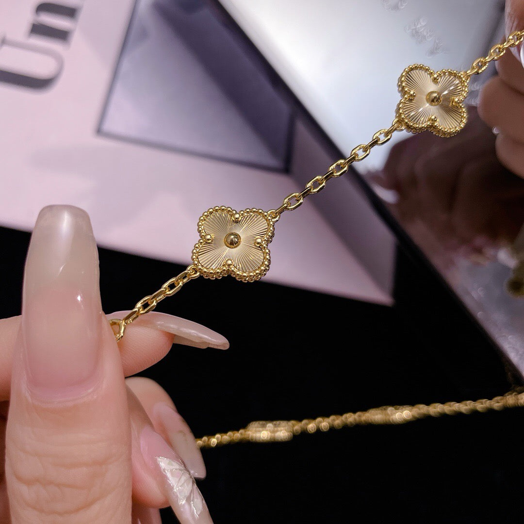 [Star Jewelry]CLOVER 10 MOTIFS LASER NECKLACE