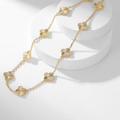 [Star Jewelry]CLOVER 10 MOTIFS LASER NECKLACE