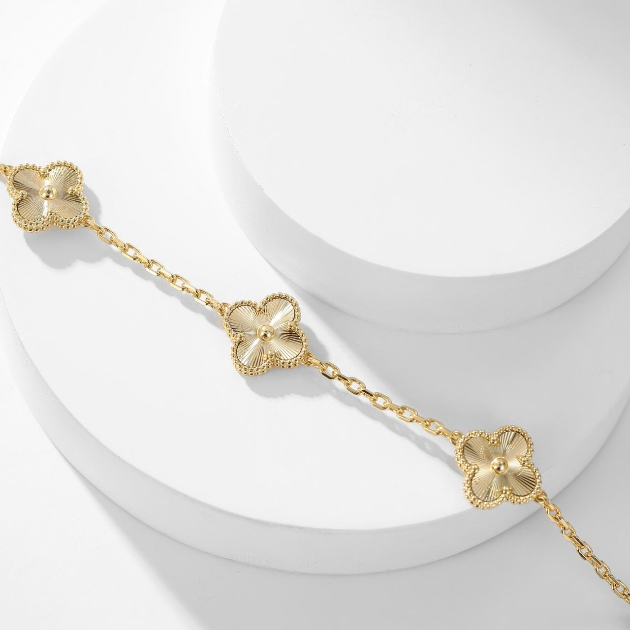 [Star Jewelry]CLOVER 10 MOTIFS LASER NECKLACE