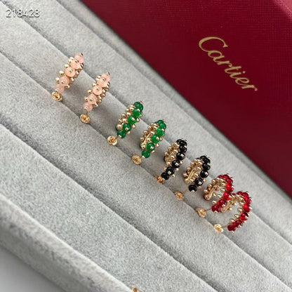 [✨Star Jewelry💎]NEW COLORED GEMSTONE COLLECTION SMALL HOOP EARRINGS
