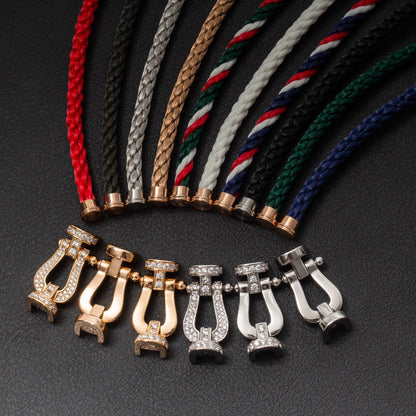 [Star Jewelry]FORCE LARGE HORSESHOE HALF DIAMOND BRACELET SILVER