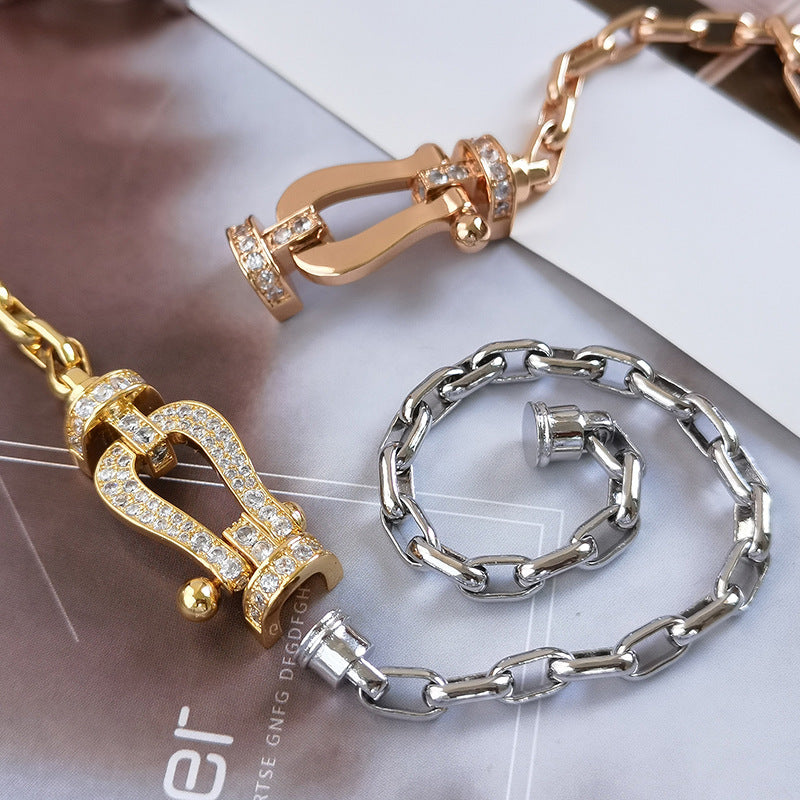 [Star Jewelry]FORCE LARGE HORSESHOE CLASP  METAL BRACELET