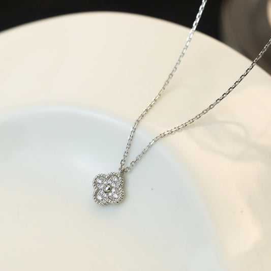[Star Jewelry]CLOVER MINI 9.5MM PENDANT DIAMOND NECKLACE