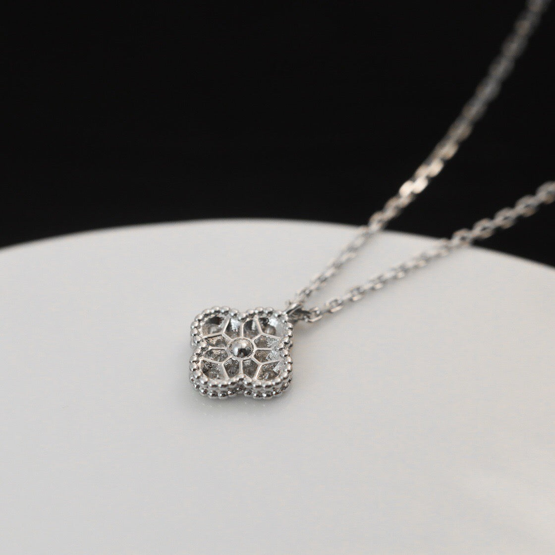 [Star Jewelry]CLOVER MINI 9.5MM PENDANT DIAMOND NECKLACE