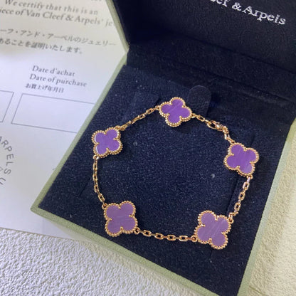 [Star Jewelry] CLOVER 5 MOTIF VIOLET BRACELET COLLECTION