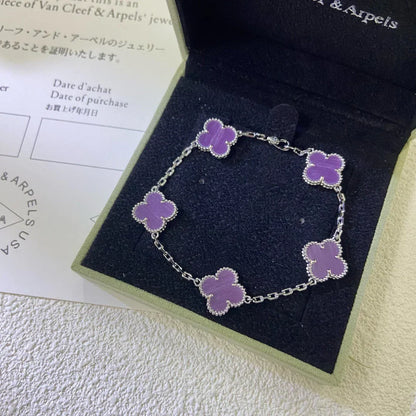 [Star Jewelry] CLOVER 5 MOTIF VIOLET BRACELET COLLECTION