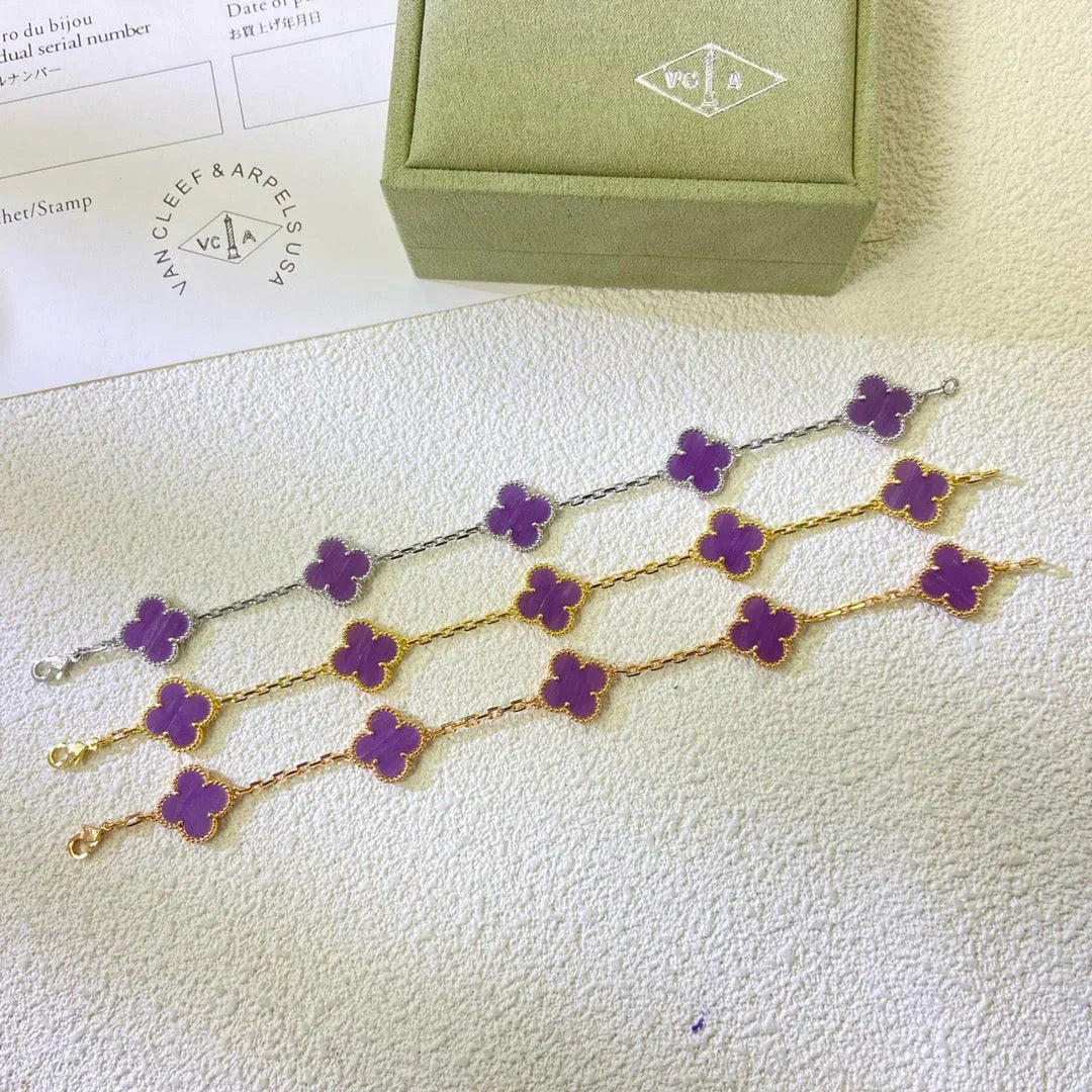 [Star Jewelry] CLOVER 5 MOTIF VIOLET BRACELET COLLECTION