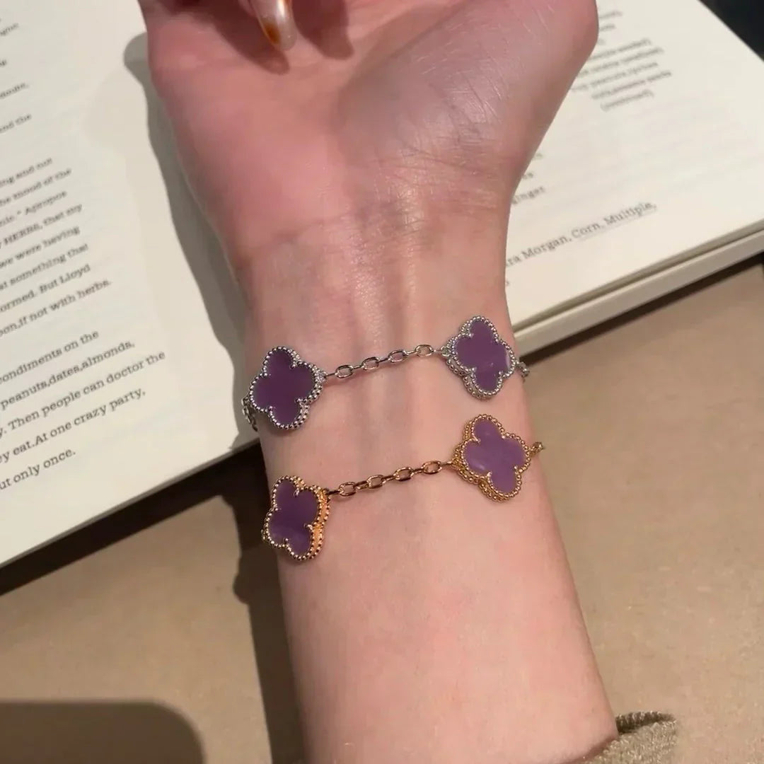 [Star Jewelry] CLOVER 5 MOTIF VIOLET BRACELET COLLECTION