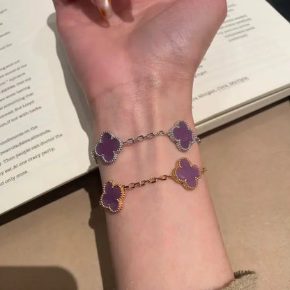 [Star Jewelry] CLOVER 5 MOTIF VIOLET BRACELET COLLECTION