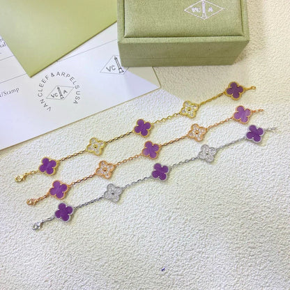 [Star Jewelry] CLOVER 5 MOTIF VIOLET BRACELET COLLECTION