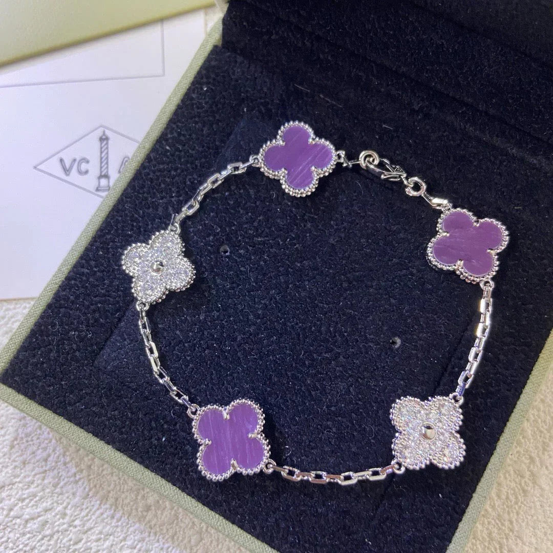 [Star Jewelry] CLOVER 5 MOTIF VIOLET BRACELET COLLECTION