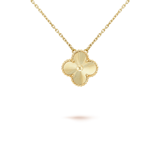 [Star Jewelry]CLOVER 15MM LASER NECKLACE AND BOX