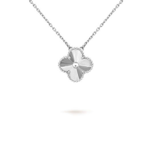 [Star Jewelry]CLOVER 15MM LASER NECKLACE SILVER