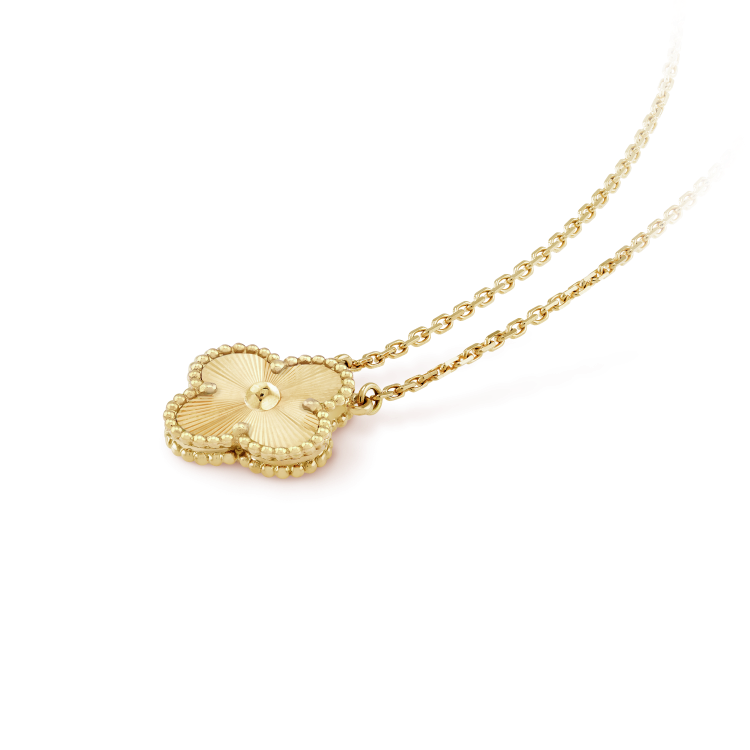 [Star Jewelry]CLOVER 15MM LASER NECKLACE