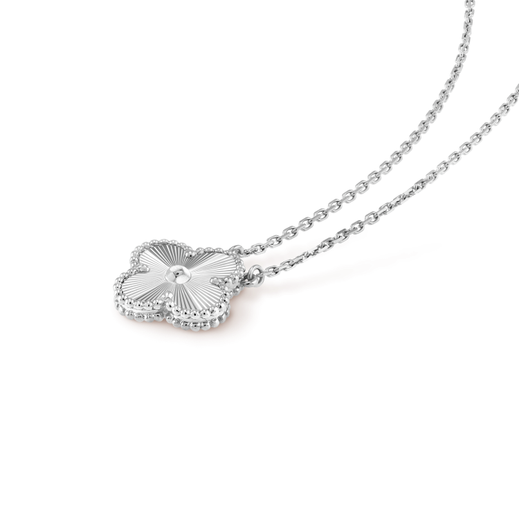 [Star Jewelry]CLOVER 15MM LASER NECKLACE SILVER