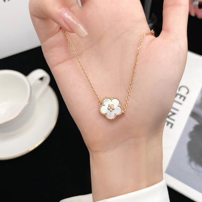 [Star Jewelry]LUCKY WHITE MOP PLUM BLOSSOM  BRACELET