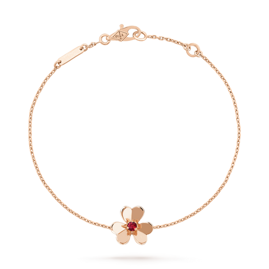 [Star Jewelry]FRIVOLE GOLD FLOWER PINK MALACHITE BRACELET