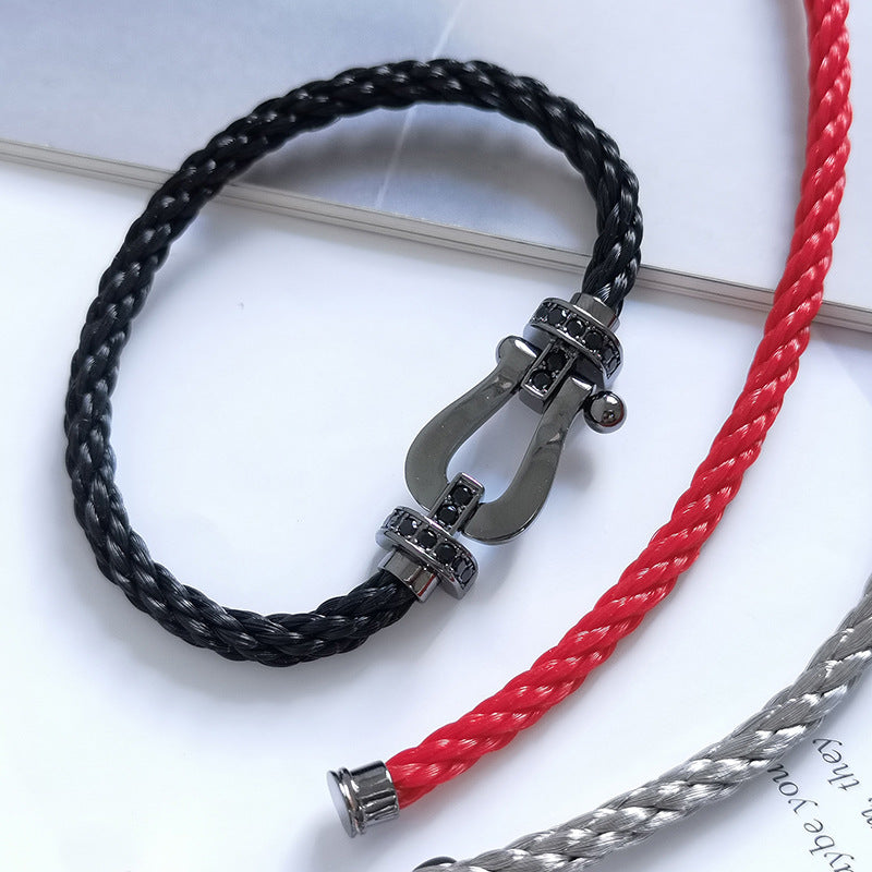 [Star Jewelry]FORCE LARGE SERIES HORSESHOE BLACK SAMURAI BRACELET
