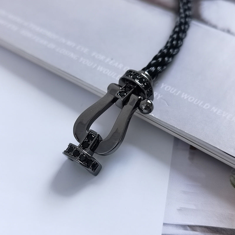 [Star Jewelry]FORCE LARGE SERIES HORSESHOE BLACK SAMURAI BRACELET
