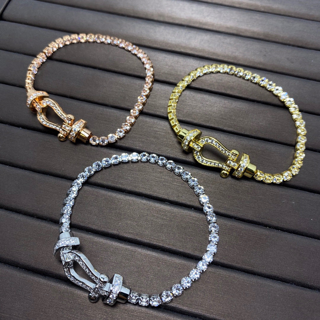 [Star Jewelry]FORCE  HORSESHOE  DIAMOND TENNIS BRACELET