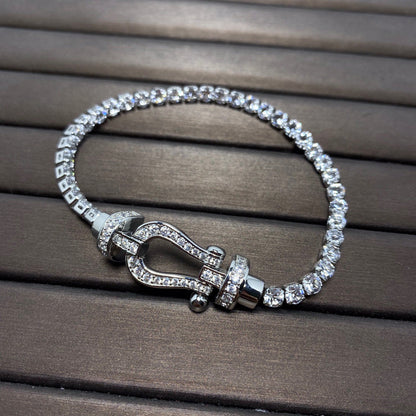 [Star Jewelry]FORCE  LARGE HORSESHOE FULL DIAMOND TENNIS BRACELET