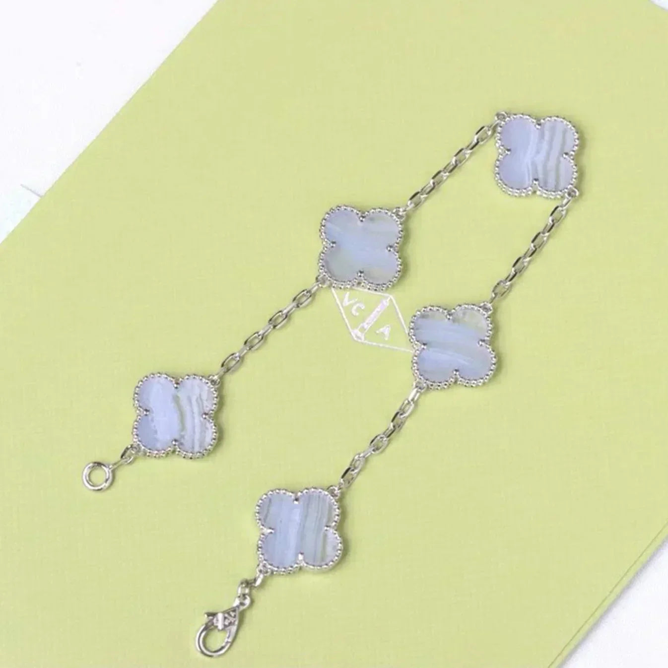 [Star Jewelry] CLOVER 5 MOTIF PURPLE CHALCEDONY BRACELET COLLECTION