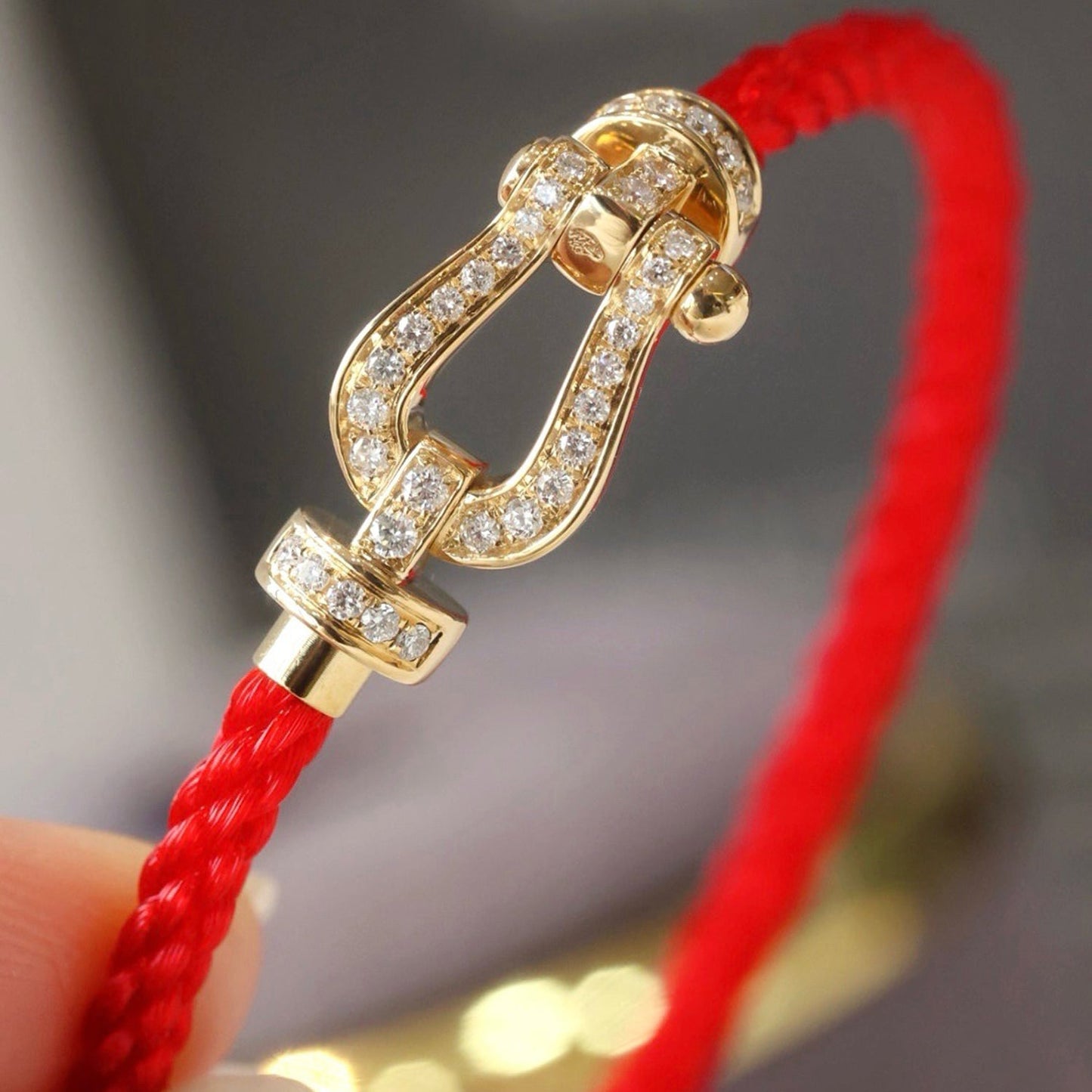 [Star Jewelry]FORCE LARGE HORSESHOE FULL DIAMOND BRACELET ROSE GOLD