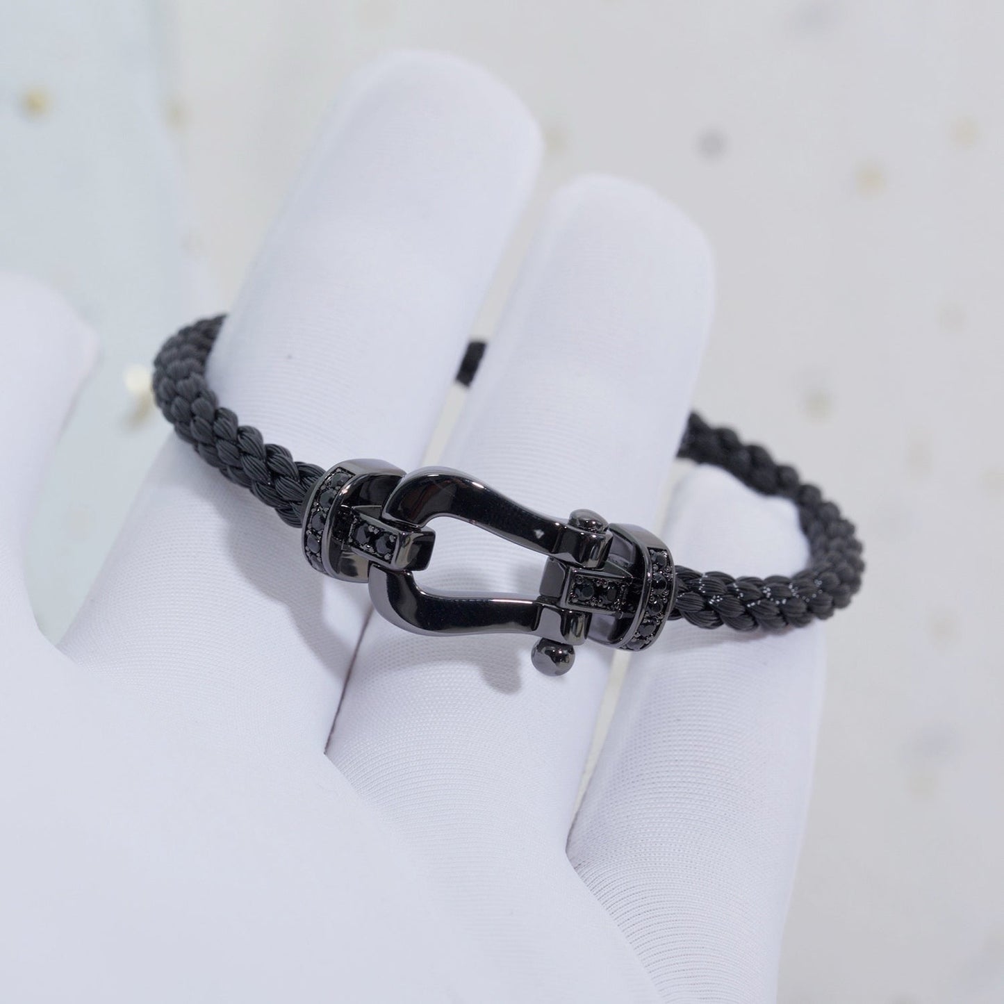 [Star Jewelry]FORCE LARGE SERIES HORSESHOE BLACK SAMURAI BRACELET