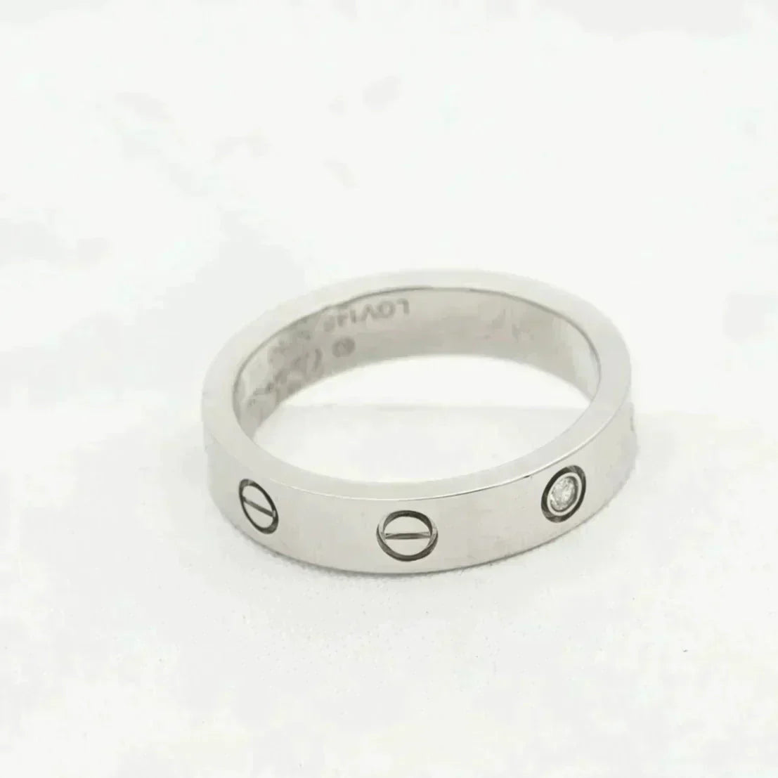 [Star Jewelry]LOVE RING 4MM 1 DIAMOND SILVER